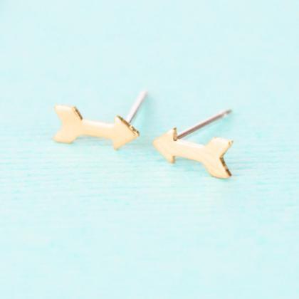 Gold Arrow Earrings