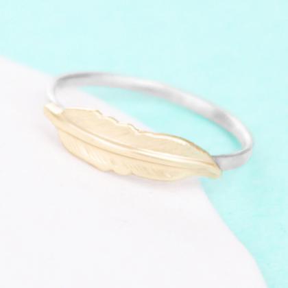 Feather Ring In Brush Finish