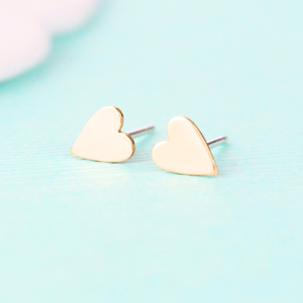 Gold Heart Earrings